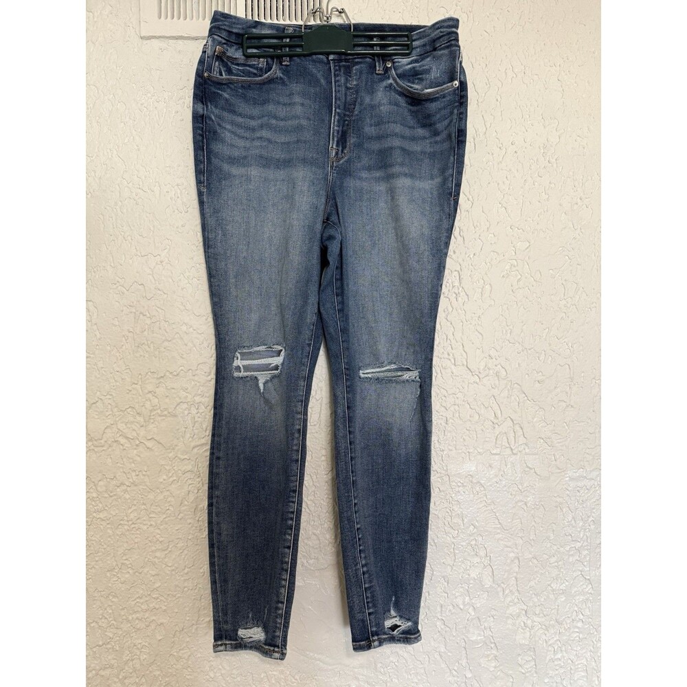 Good American Womens Jeans GOOD WAIST Distressed GWE5504T Blue Size 16